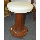 An early 20th Century tilt top combination firescreen occasional table with tapestry panel, together