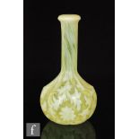 An early 20th Century continental Opaline Brocade Barber bottle by Fenton Art Glass for L.G. W