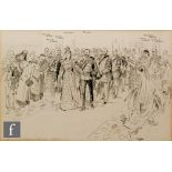 REGINALD CLEAVER (1870-1954) - Marriage of Nicholas II and Alexandra, St Petersburg, pen and ink