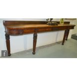 Amended description - A 19th Century mahogany serving table or buffet of shallow form