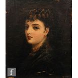 FOLLOWER OF ALEXANDER M. ROSSI (LATE 19TH CENTURY) - A young beauty, oil on canvas, framed, 36cm x
