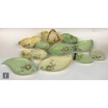 A collection of assorted 1930s and later Carlton Ware embossed wares to include various dishes, a