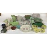 A collection of assorted 1930s and later Carlton Ware to include a coffee pot, cigarette box,