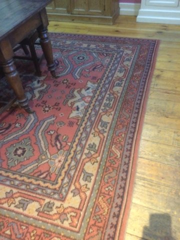 An attractive Turkish heavy woolen Carpet, with large pink ground central panel, - Image 3 of 4