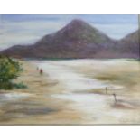 Gladys MacCabe, Irish (1918 - 2018) "Slieve Donard and the Mournes from Dundrum, Co. Down," O.O.B.