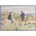 Edith Oenone Somerville, 1858 - 1949 Watercolour: "He'll not lave his den for them," watercolour,