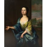 School of Thomas Hudson (1701 - 1779) "Portrait of Elegant Lady," O.O.C.