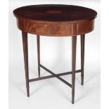 A small Edwardian inlaid mahogany Centre Table,