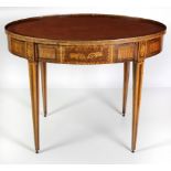 A fine quality Regency period satinwood and kingswood oval Centre Table,