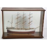A large cased Ship Model, "The Viking, A Four Mast Sailing Ship," approx.