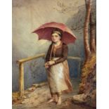 Ellen Partridge, English, active 1844 - 1894 Watercolour: "Rain amid the mountains of Bavaria," 54.