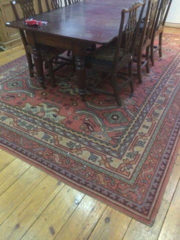 An attractive Turkish heavy woolen Carpet, with large pink ground central panel, - Image 2 of 4