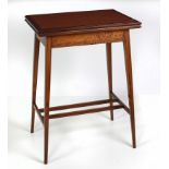 A small 19th Century satinwood fold-over Card Table,