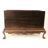 A large early 19th Century carved mahogany Blanket Chest Base, now converted as a Fuel Bin,