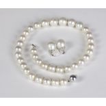 An unusual set of single strand South Sea Pearls,