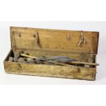 A Children's Croquet Set, cased, with balls, mallets etc. As a lot.