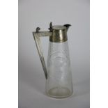 A fine cutglass and silver mounted Claret Jug, Birmingham 1902,