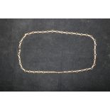 A quality 9ct gold link Chain, approx. 73cms (29") long, 26.3 gms.