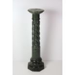 A 19th Century green Connemara circular top Pillar Stand,