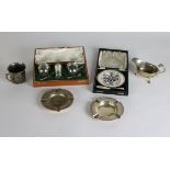 A cased modern Irish silver Condiment Set,