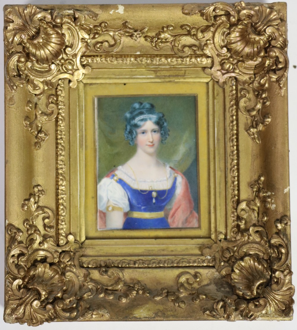 19th Century English School "Gracilla Boddington," painted on ivory,