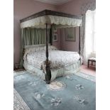 A fine quality 19th Century painted mahogany four poster Bed,
