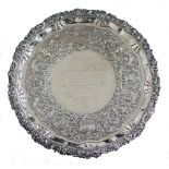 The Dennis Silver Tray A highly important large silver Tray, lavishly decorated,