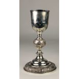 A good Irish Victorian silver triple section Chalice, Dublin 1834,