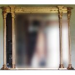 An attractive 19th Century giltwood Overmantel Mirror,