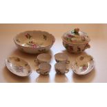A large set of French Porcelain, including dinner and tea service, en suite by Luneville,