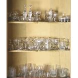 A collection of Drinking Glasses, including cognac, champagne, decanters, fruit bowls, and vases.