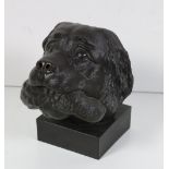A bronze Model of a Dog, with game in mouth, Ltd. Edn. 6 / 60, on plinth base, approx. 20cms (8")h.