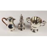 A small heavy two handled Trophy Cup, London c. 1893, by J. Wakley & F.C. Wheeler, approx. 13 ozs.