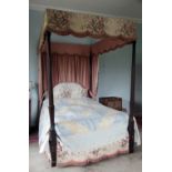 A 19th Century mahogany four poster double Bed,