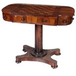 An attractive early Victorian rosewood Games Table,