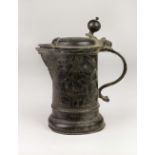 A late 17th Century / early 18th Century Continental pewter Jug or Tankard,