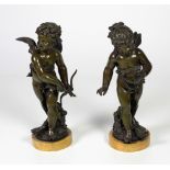19th Century French School An attractive pair of Cherubs, bronze, each approx.