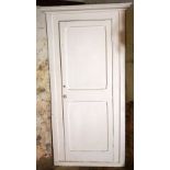 A white painted Corner Cabinet.