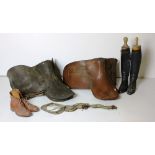 A good leather Saddle, by Bernie, Kilcullen and another leather Saddle,