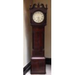 A 19th Century inlaid mahogany framed Grandfather Clock,