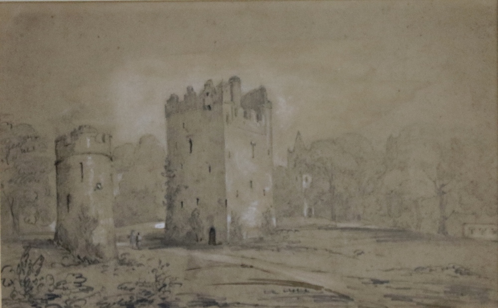 Attributed to Robert Gibbs (fl. 1808 - 1818) "Burnchurch Castle and Tower, Co.