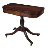 An attractive Regency period fold-over Card Table,