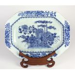 A large mid-18th Century Irish Delft Platter,