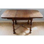 A pitch pine latted Table, together with an extendable oak Dining Table, on X stretcher.