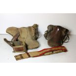 A full size leather Saddle by Bernie, Kilcullen, three other Saddles (dam),