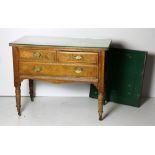 An oak and walnut Dressing Table,