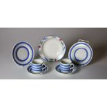 A 63 piece Carrigaline blue and white pottery Tea Service, varied plates etc.