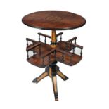 A Victorian period ebonised and walnut Occasional Table,