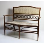 An attractive 19th Century two seater Settee, with crossbanded,