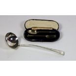 A plain Georgian silver Soup Ladle, London c. 1812, by Wm. Eley, Wm. Fern & Wm. Chawner, approx.